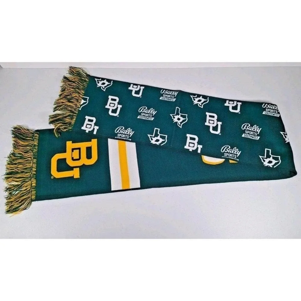 Baylor Bears Dallas Stars Scarf Green Gold Sic Em Bally Sports Southwest Knit